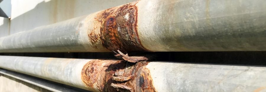 Exfoliation Corrosion in pipe rack